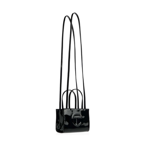 Telfar Handbags - Small Black Patent Telfar Bag